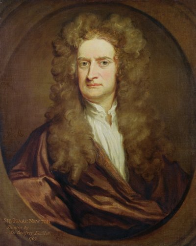 Retrato de Isaac Newton (1642-1727) 1702 de Godfrey Kneller
